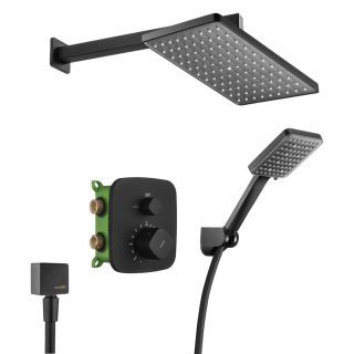 Душевой комплект Swedbe Platta 5565B с термостатом чёрный